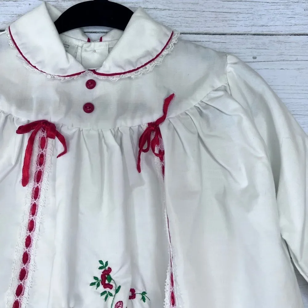 Vintage Girl’s Christmas Bundle Angel Smock, Short & Long Sleeve Button Back